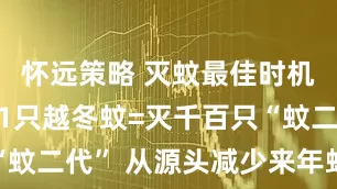 怀远策略 灭蚊最佳时机已到！灭1只越冬蚊=灭千百只“蚊二代” 从源头减少来年蚊虫困扰